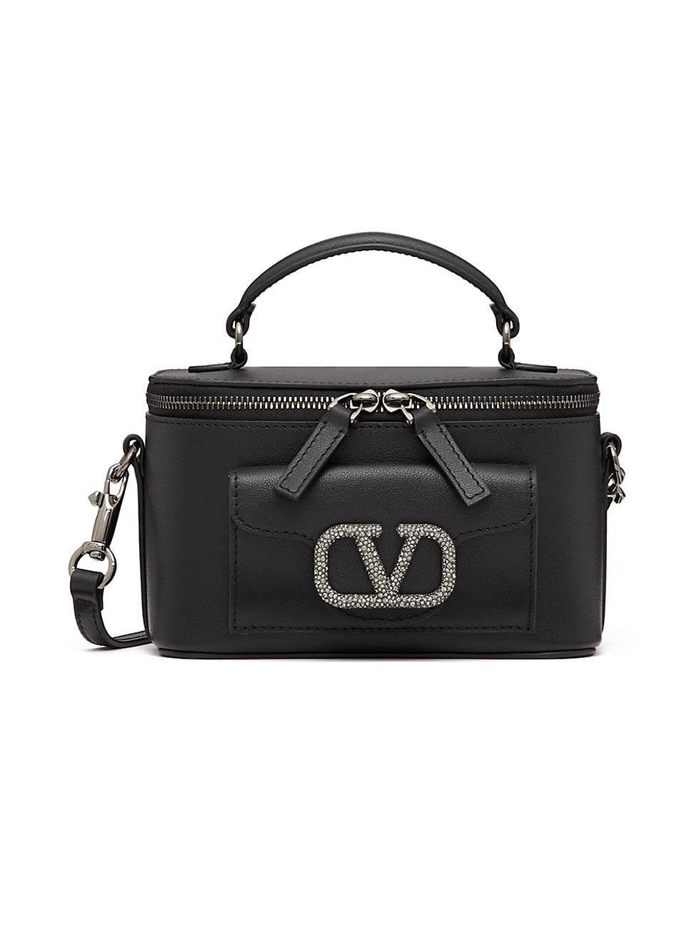 Womens Mini Valentino Garavani Loc Calfskin Handbag With Jewel Logo Product Image