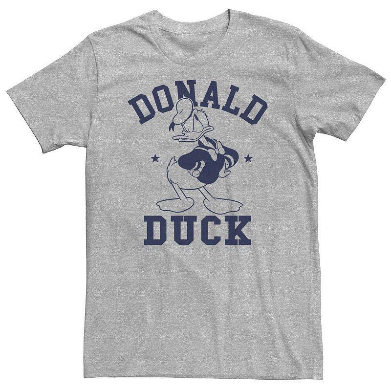 Big & Tall Disney Donald Duck Angry Pose Portrait Tee, Mens Athletic Grey Product Image