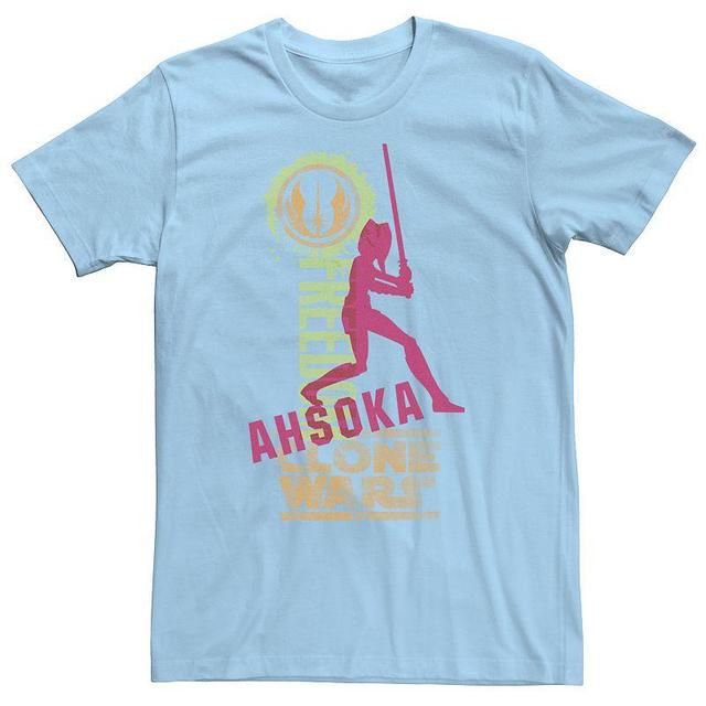 Mens Star Wars Clone Wars Ahsoka Silhouette Poster Tee Product Image