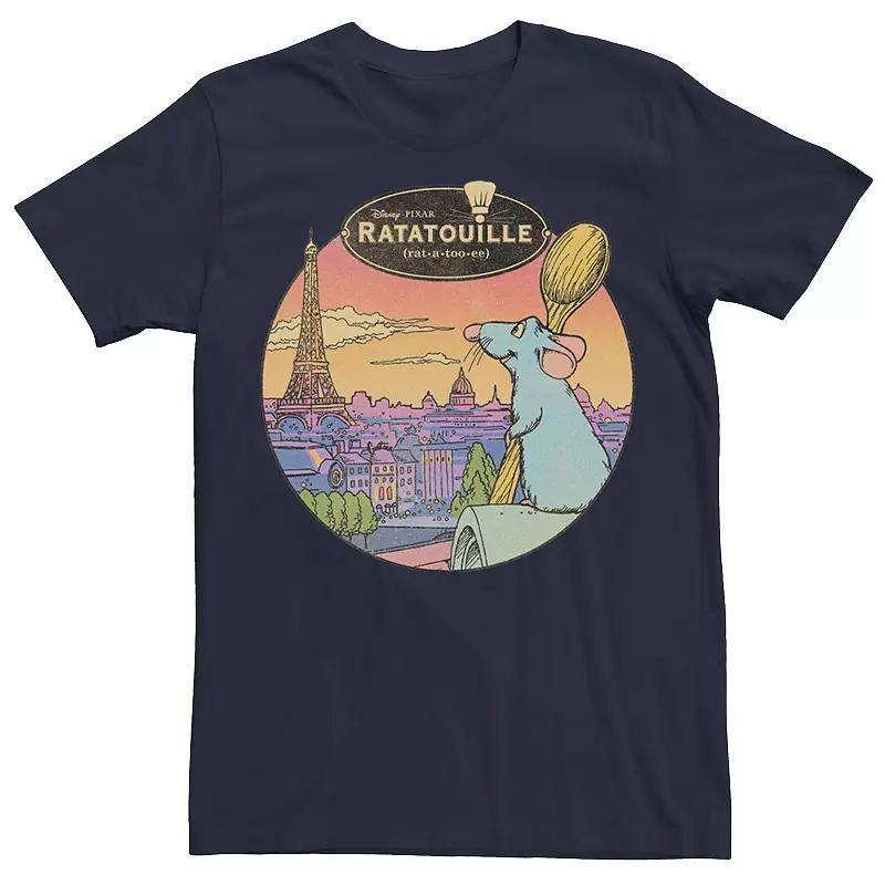 Big & Tall Disney / Pixar Ratatouille Over Look Paris Tee, Mens Blue Product Image