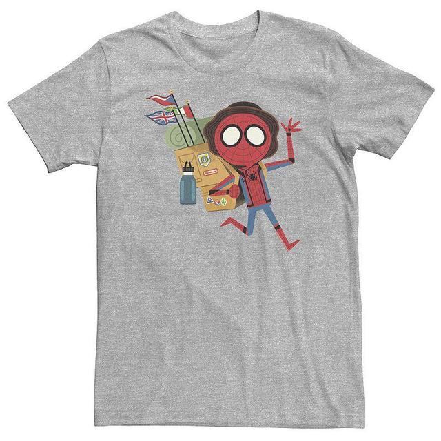 Big & Tall Marvel Spider-Man Far From Home Vacation Portrait Tee, Mens Athletic Grey Product Image