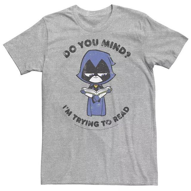 DC Comics Big & Tall DC Comics Teen Titans Go! Raven I'm Trying To Read Tee, Men's, Size: XLT, Med Grey - Size: XLT Product Image