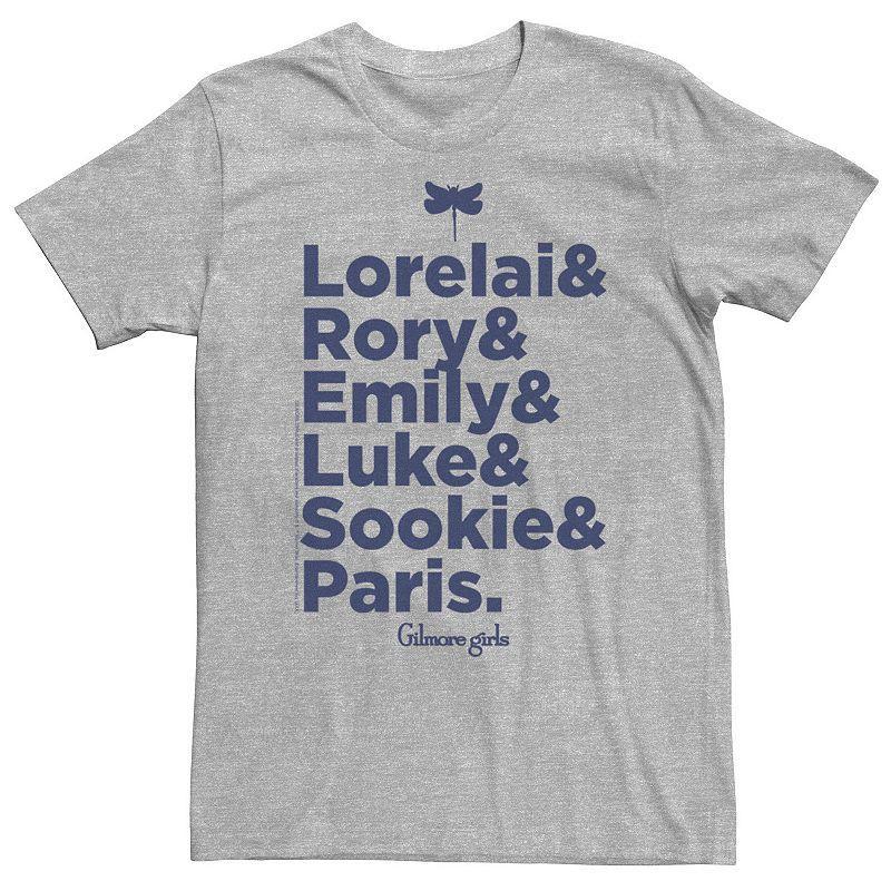 Mens Gilmore Girls Name Stack Tee Athletic Grey Product Image