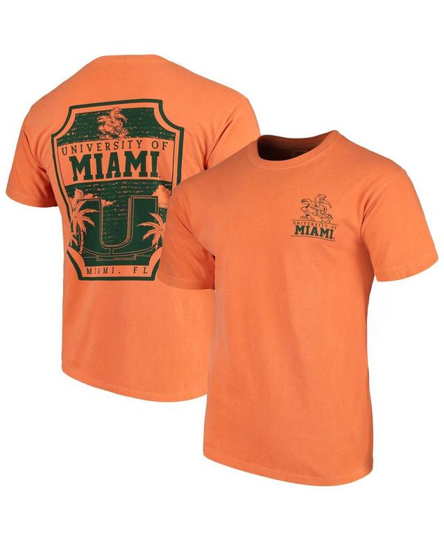 Mens Orange Miami Hurricanes Comfort Colors Campus Icon T-shirt Product Image