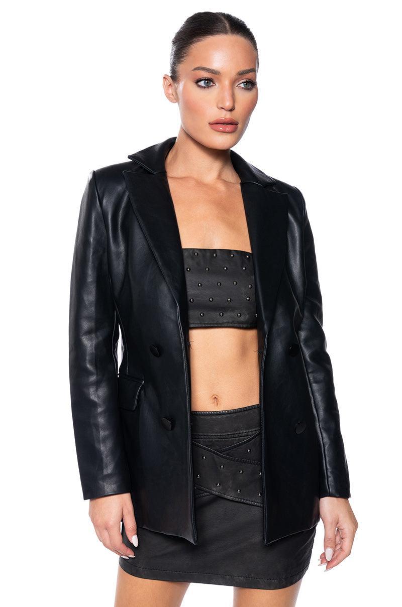 CLASSIC FIT PU BLAZER Product Image