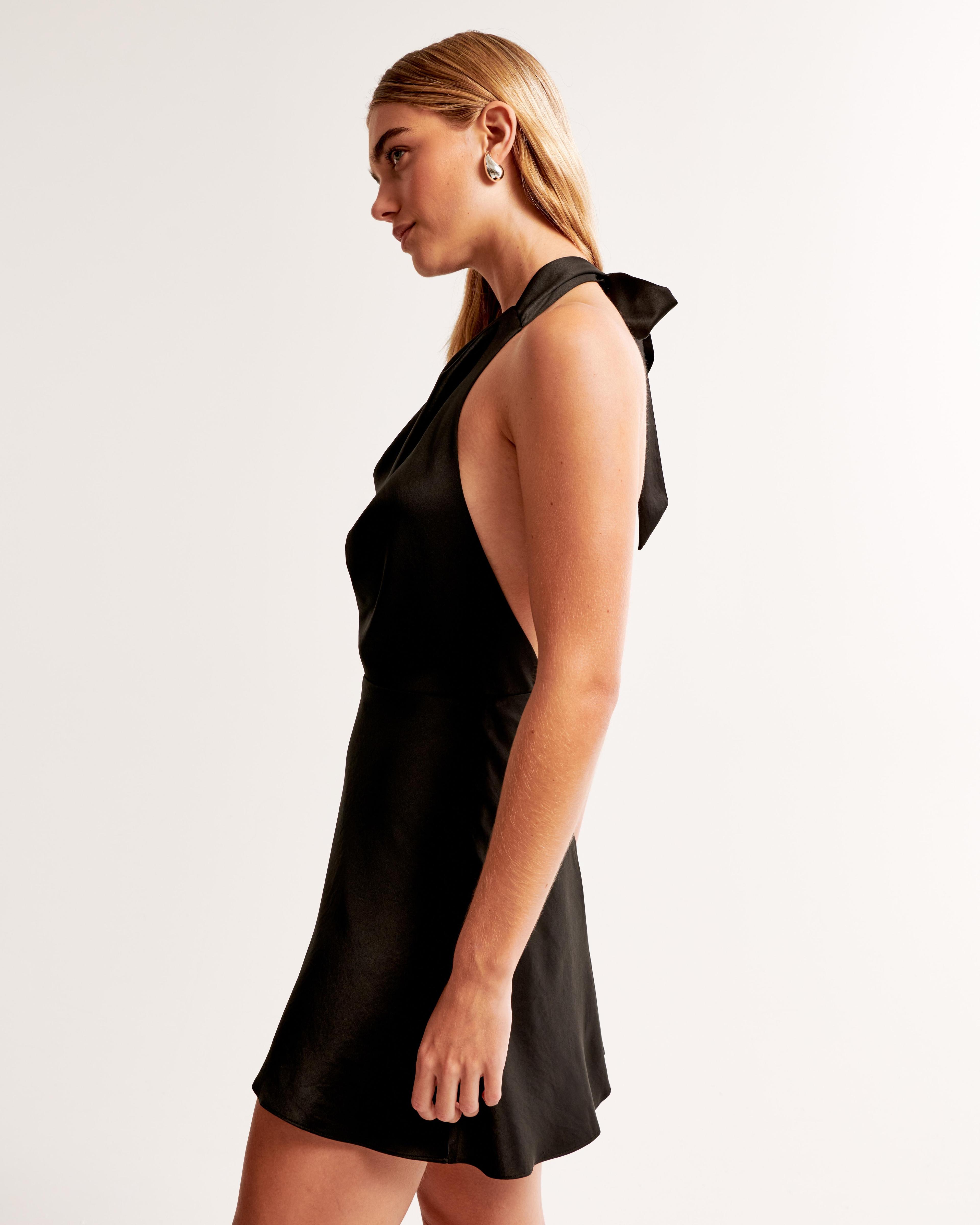 Cowl Neck Halter Mini Dress Product Image