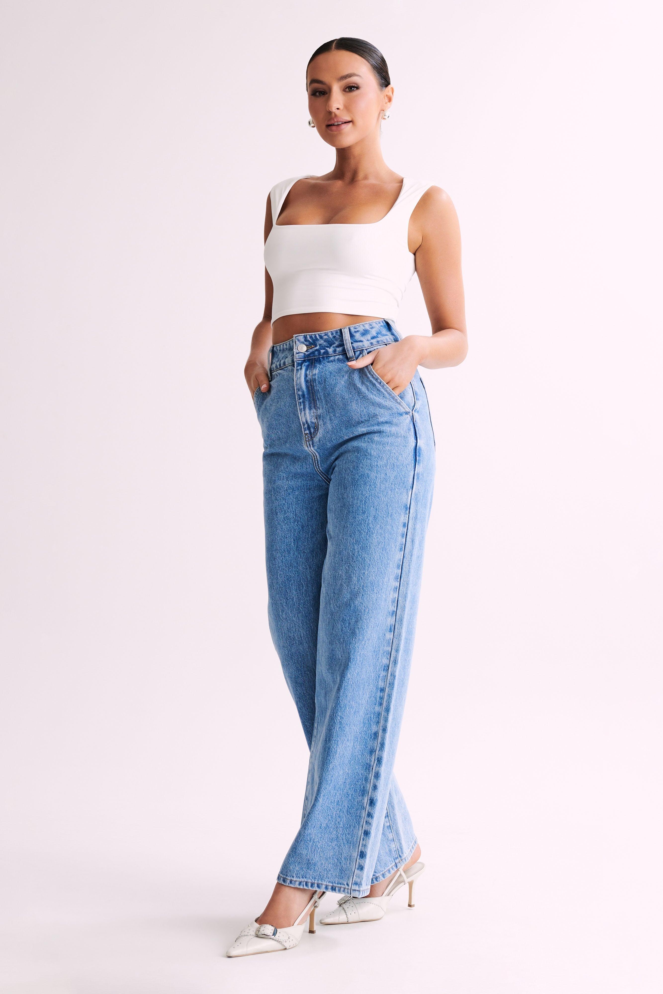 Linley Recycled Nylon Cropped Top - White Product Image