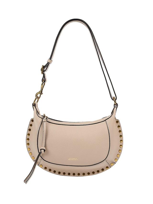 Isabel Marant - Oskan Studded Leather Shoulder Bag - Womens - Beige Product Image