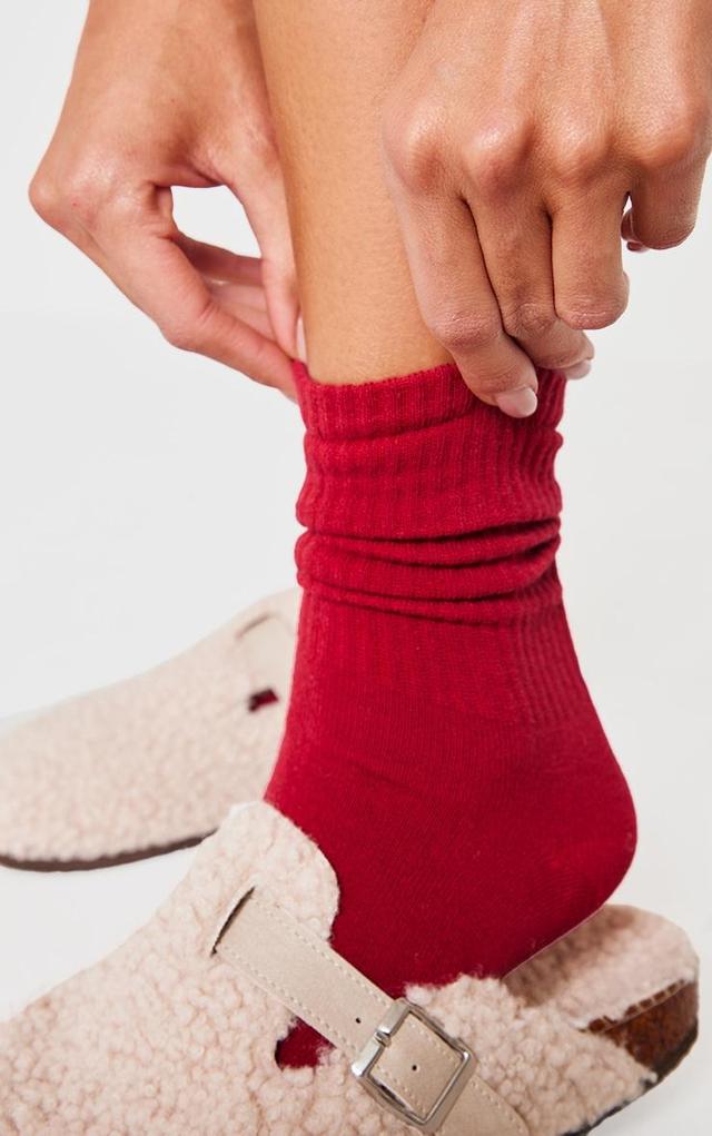 Burgundy Tonal 3 Pack Socks Product Image