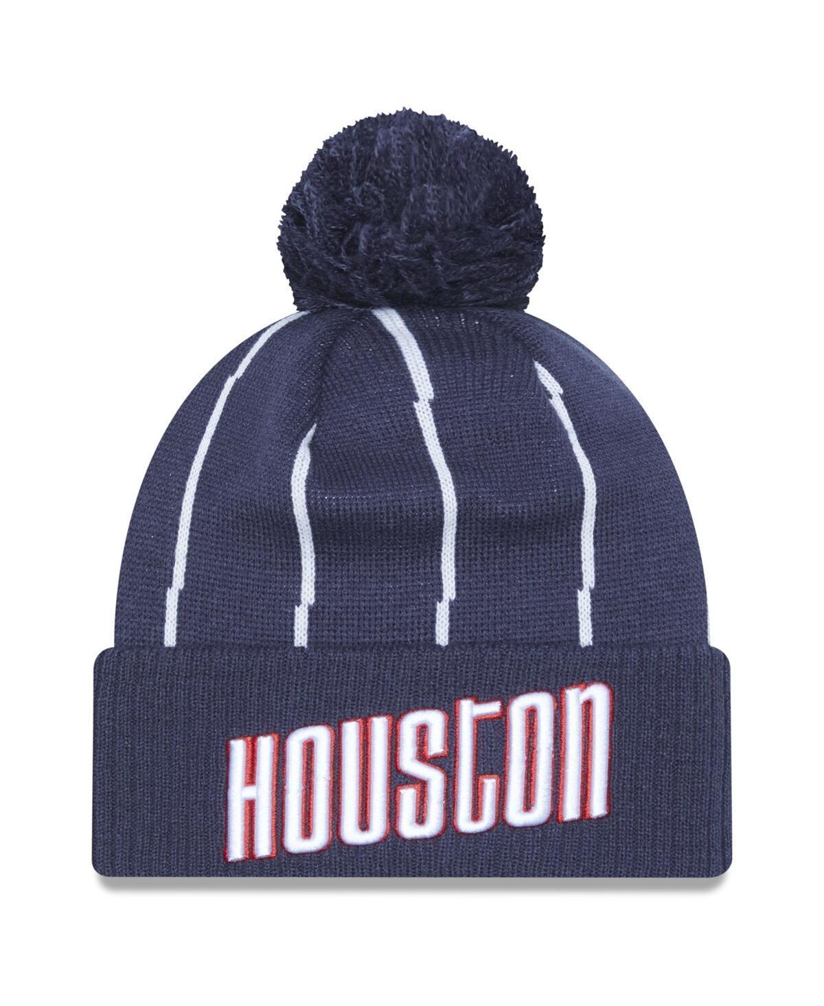 Mens New Era Gray Houston Rockets 2022/23 City Edition Official Cuffed Pom Knit Hat Product Image