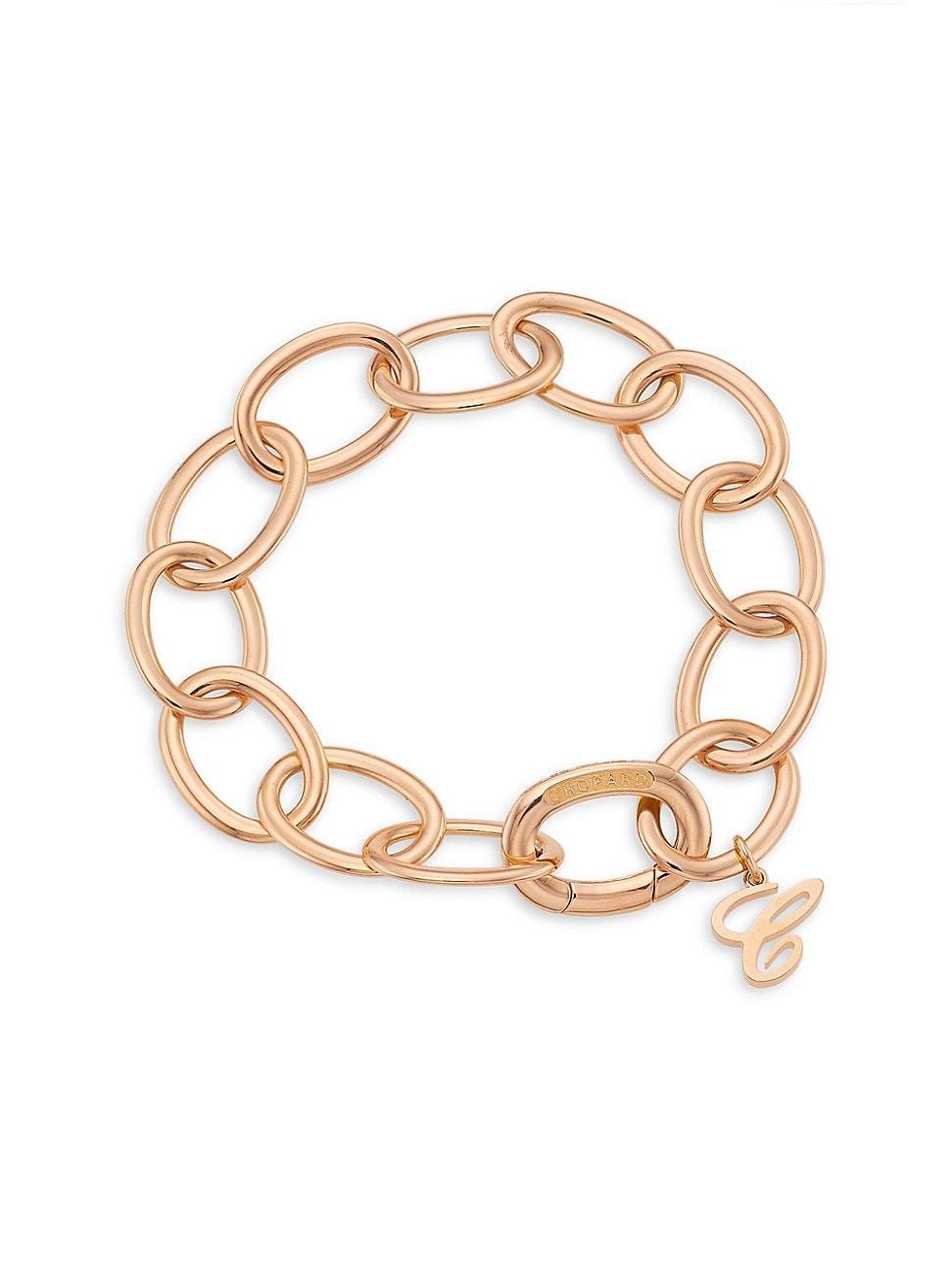 Womens Les Chaines 18K Rose Gold Oval-Link Chain Bracelet Product Image