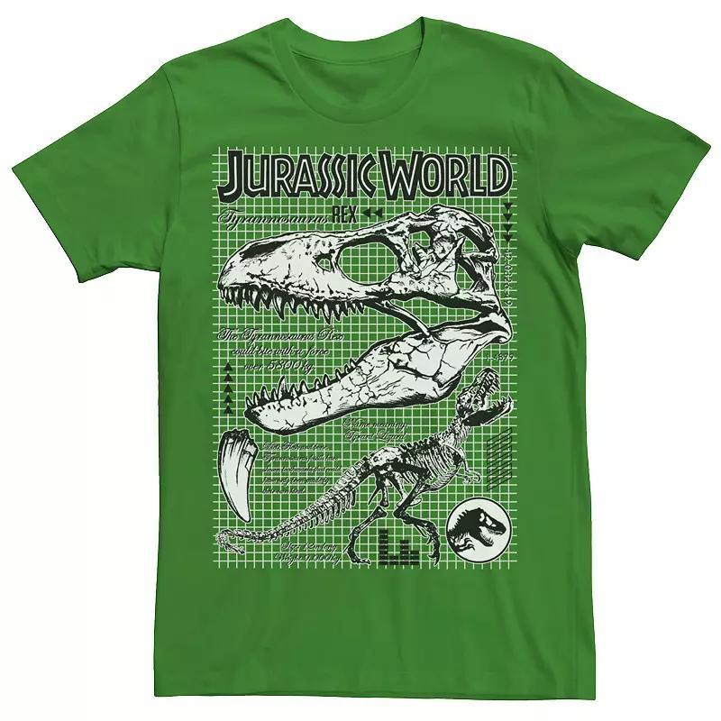 Mens Jurassic World Two T-Rex Bones Schematic Graphic Tee Product Image