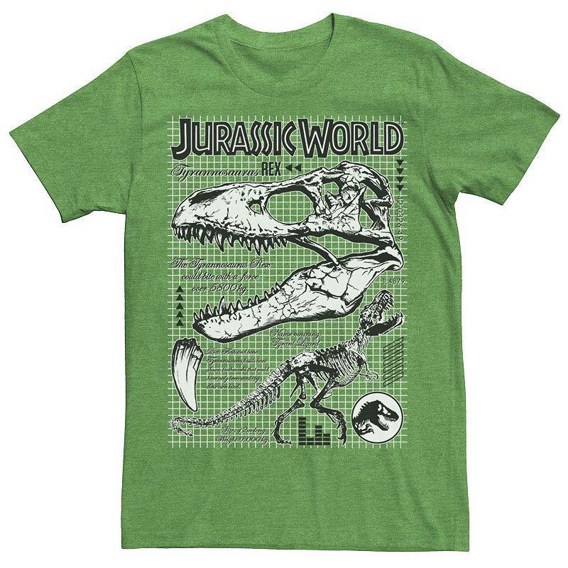 Mens Jurassic World Two T-Rex Bones Schematic Graphic Tee Product Image