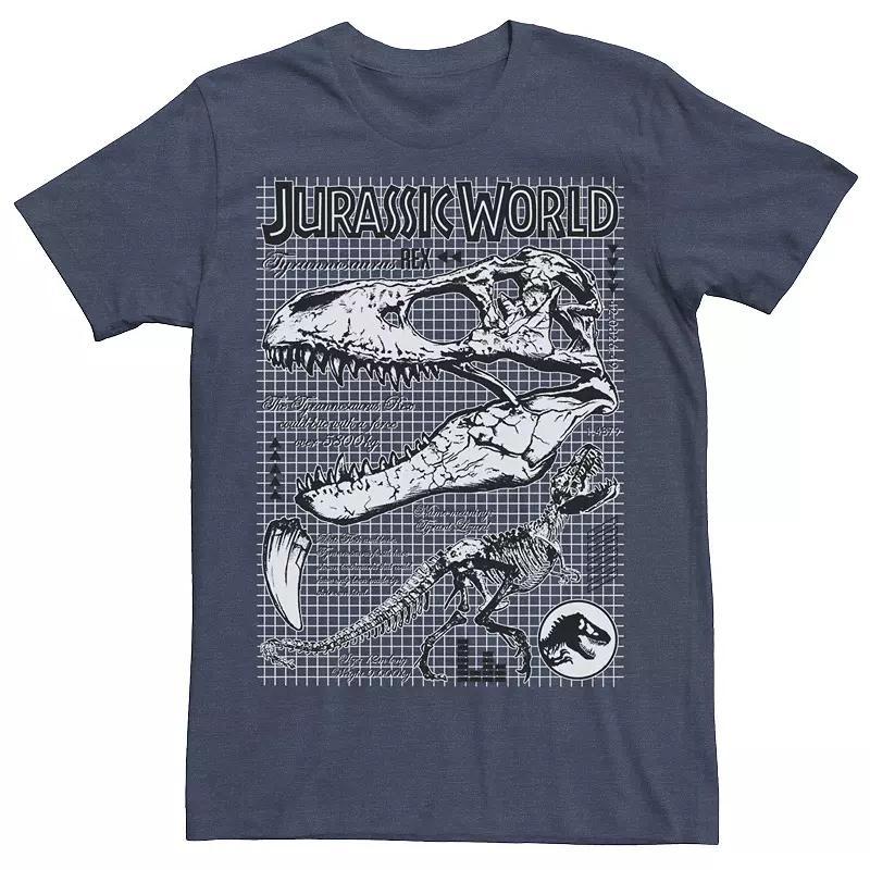 Mens Jurassic World Two T-Rex Bones Schematic Graphic Tee Product Image