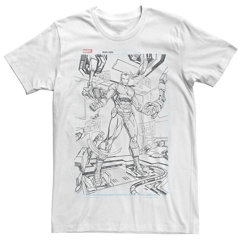 Fifth Sun Mens Ironman Sketch Short Sleeve Crew T-shirt Product Image