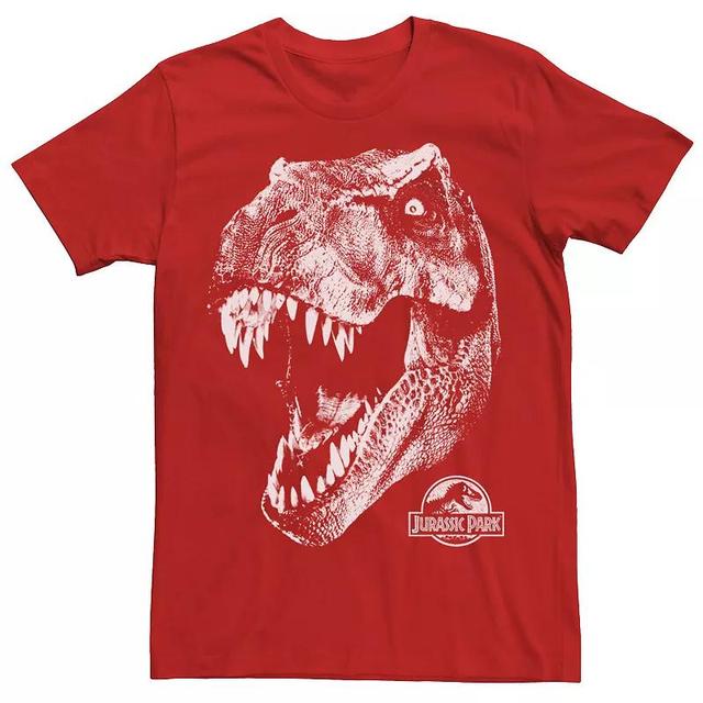 Mens Jurassic Park T-Rex White Head Roaring Tee Product Image