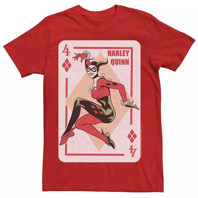 Mens Batman Harley Quinn Vintage Playing Card Tee Product Image