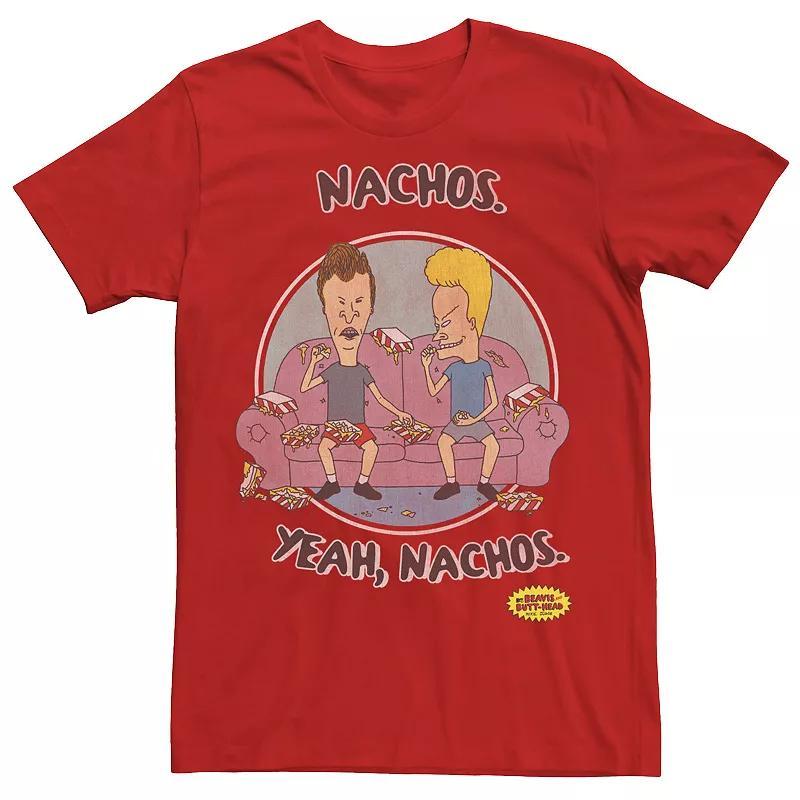 Mens Beavis And Butt-Head Nachos Yeah Nachos Portrait Tee Royal Grey Product Image