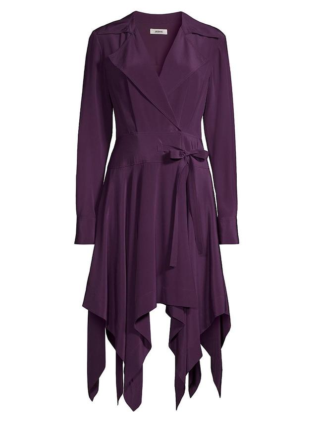 Womens Silk Handkerchief Hem Shirtdress Product Image