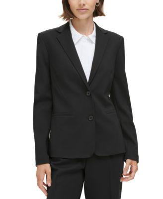 Petite Two-Button Notch-Collar Jacket Product Image