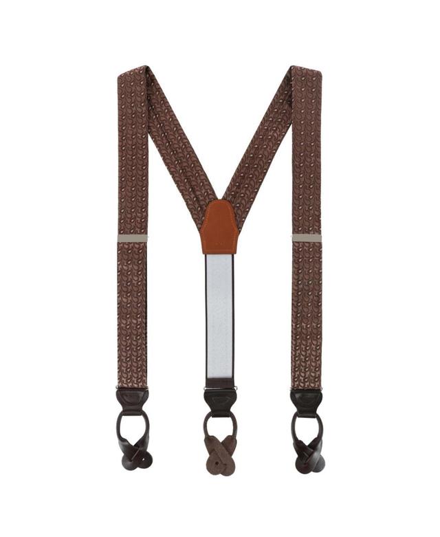 Trafalgar Mens Abners Amoebas Patterned Silk Button End Private Collection Suspenders Product Image