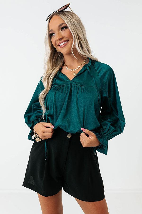 Really Dreamy Shift Top In Teal Product Image