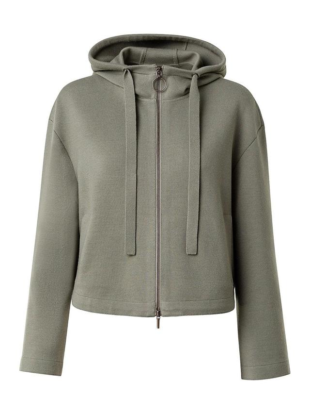 Womens Jersey-Knit Zip Hoodie Product Image