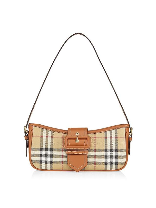 burberry Sling Check Canvas Shoulder Bag Product Image