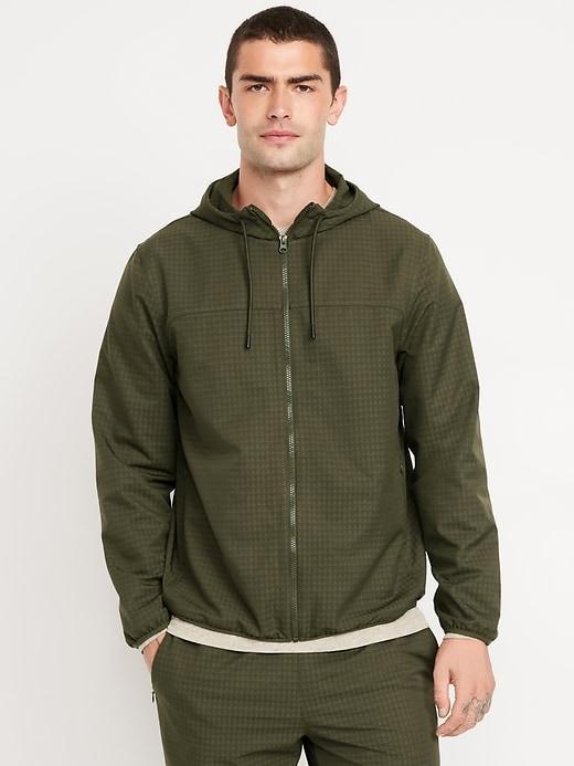 Textured Zip Performance Hoodie Product Image