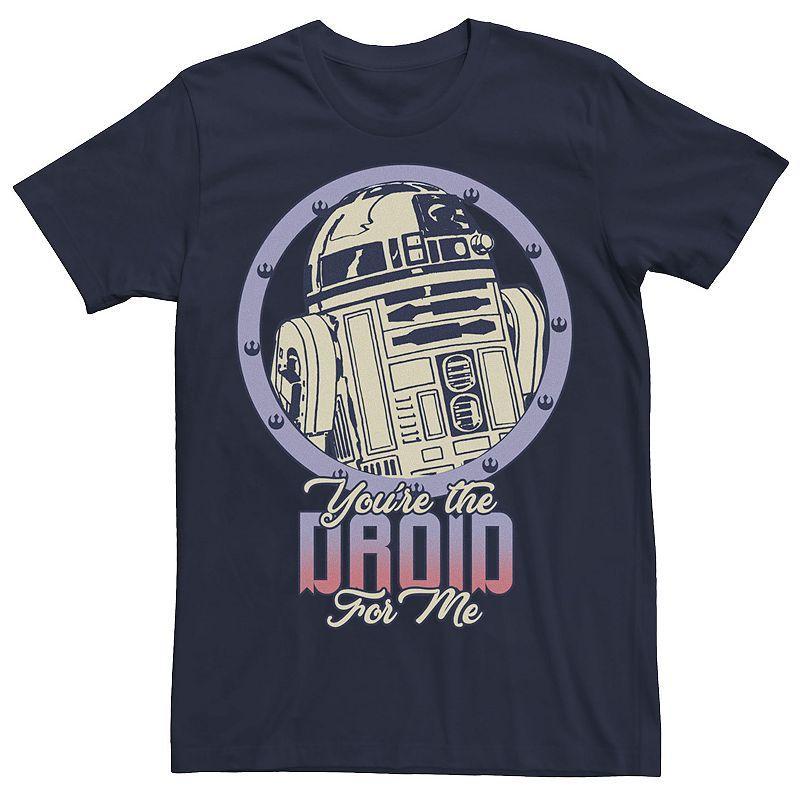 Mens Star Wars R2-D2 Droid For Me Valentines Tee Blue Product Image