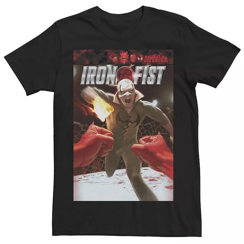 Mens Marvel Iron Fist Punch Comic Cover Tee Product Image