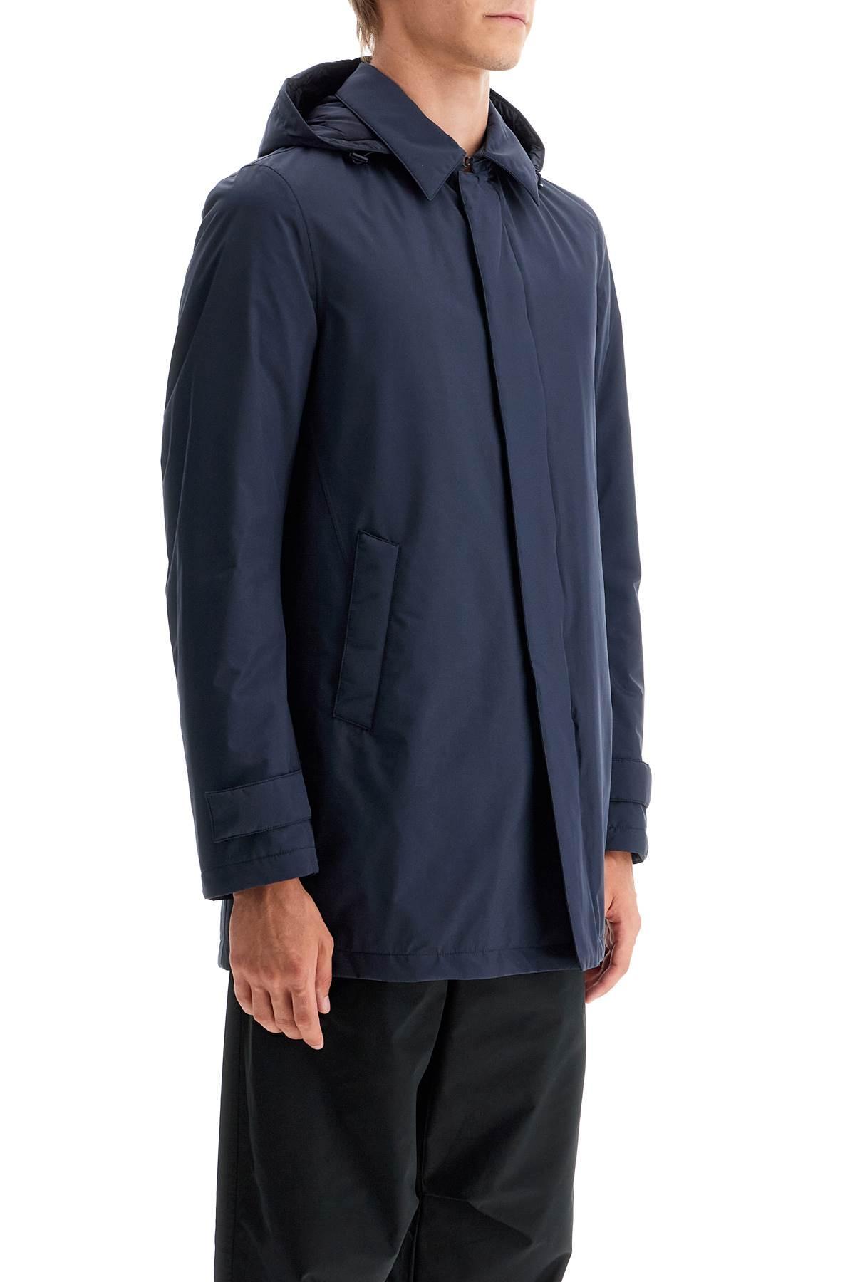 HERNO Laminar Padded Carcoat In Gore-tex 2l In Blue Product Image