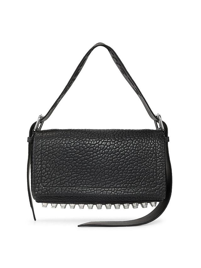 Womens Medium Ricco Pebbled Leather Shoulder Bag Product Image