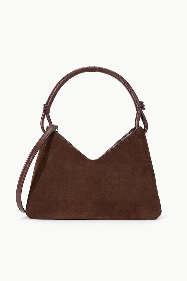 VALERIE SHOULDER BAG | MAHOGANY SUEDE Product Image