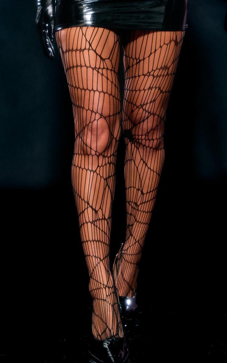 Black Distressed Tights Product Image