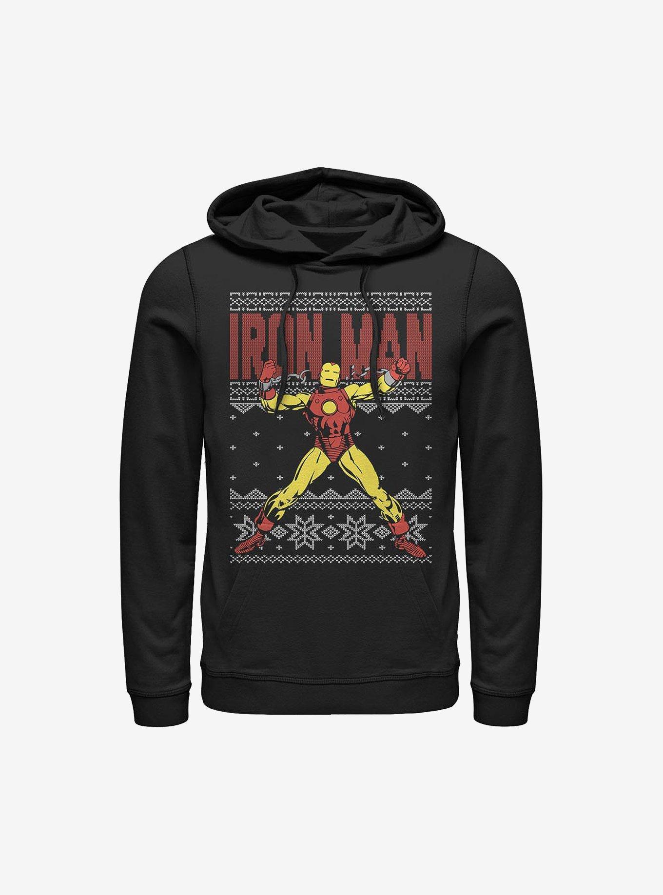 Marvel Iron Man Ugly Christmas Sweater Hoodie Product Image