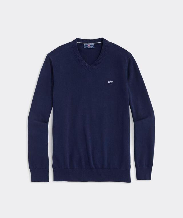 Heritage Cotton V-Neck Sweater Product Image