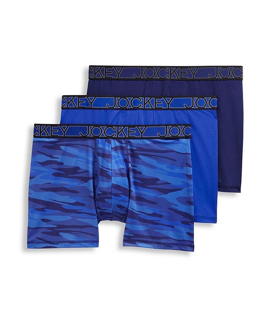 Jockey Signature Active Microfiber Eco 5#double; Inseam Camo Boxer Briefs 3-Pack Product Image