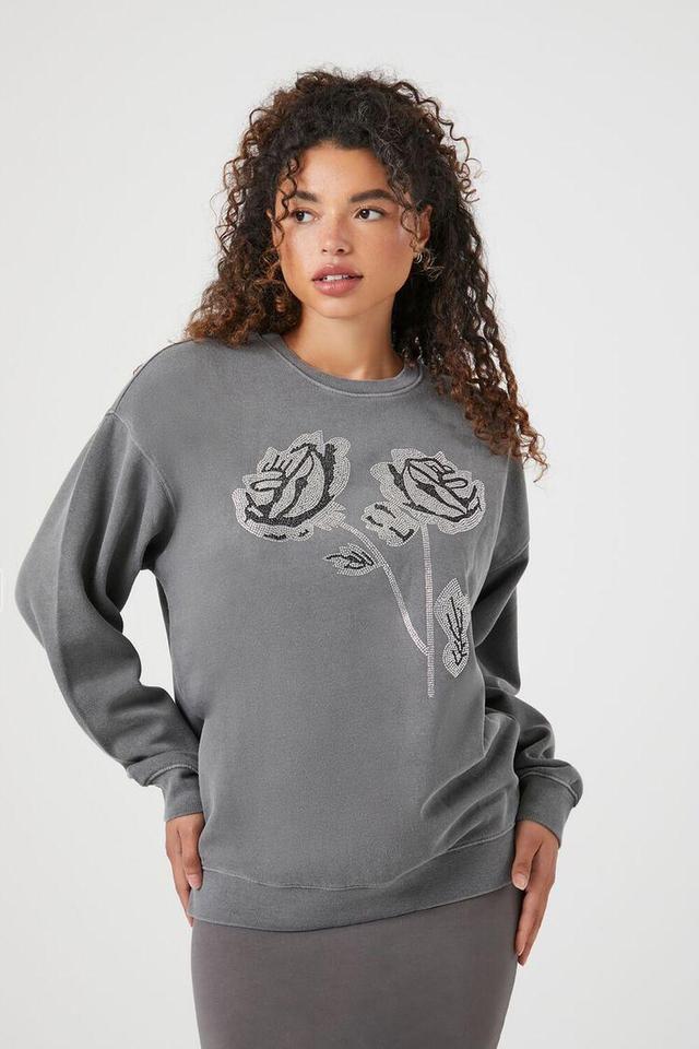 Fleece Rose Graphic Pullover | Forever 21 Product Image