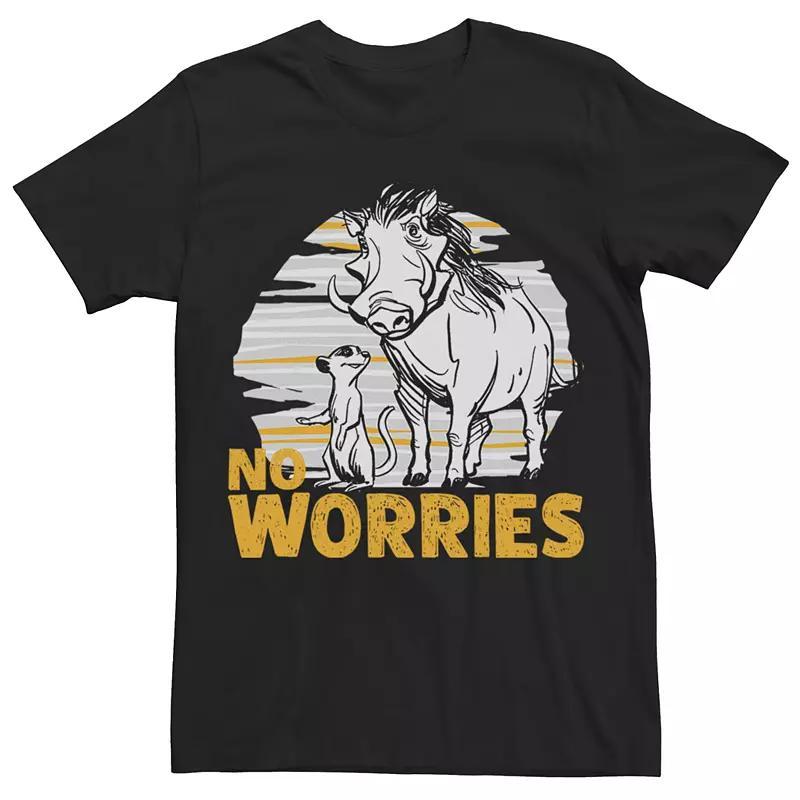 Disney Mens The Lion King Live Action Timon Pumbaa No Worries Short Sleeve T-Shirt Product Image