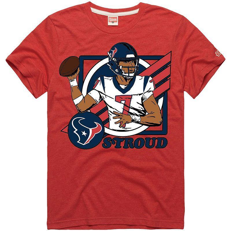 Mens Homage C.J. Stroud Houston Texans 2023 NFL Draft First Round Pick Caricature Tri-Blend T-Shirt Product Image