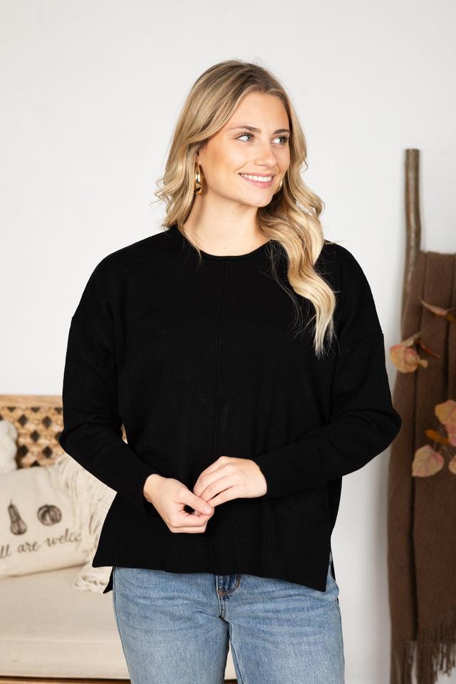 Drop Shoulder Pullover Sweater Product Image