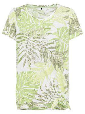 Olsen Womens Embellished Palm Print T-Shirt Product Image