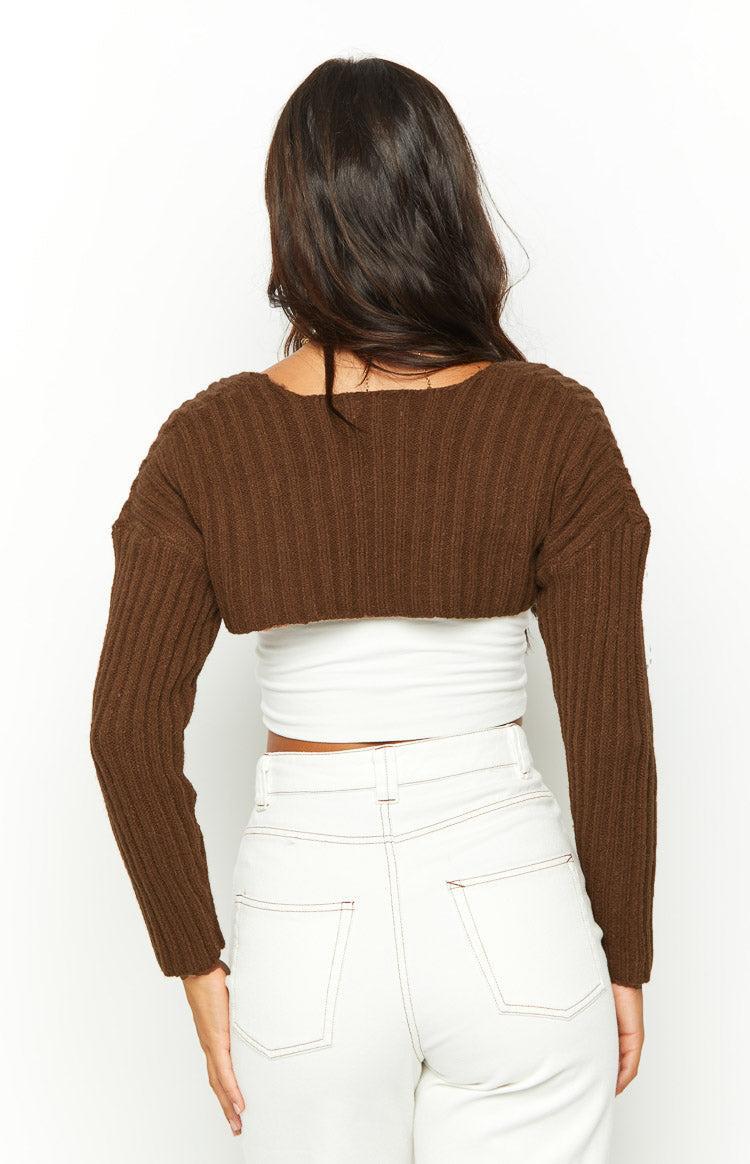 Elsa Brown Knit Bolero Product Image