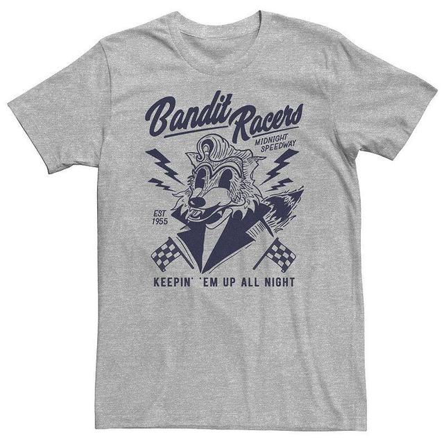 Big & Tall Bandit Racers Raccoon Tee, Mens Athletic Grey Product Image