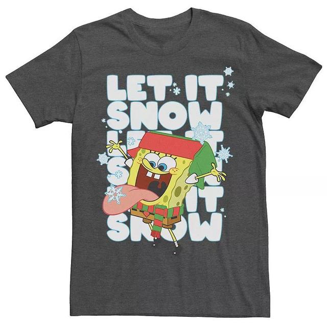 Mens Spongebob Squarepants Let It Snow Tee Blue Product Image