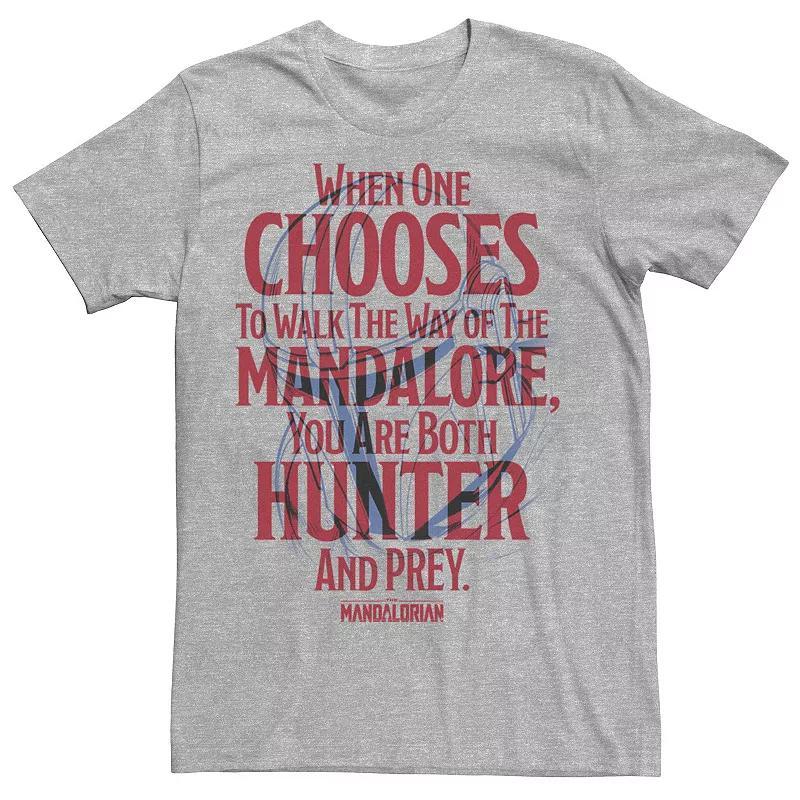 Mens Star Wars The Mandalorian You Are Both Hunter And Prey Tee Product Image