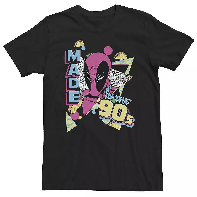 Big & Tall Deadpool Made In The 90s Retro Abstract Head Shot Tee, Mens Product Image