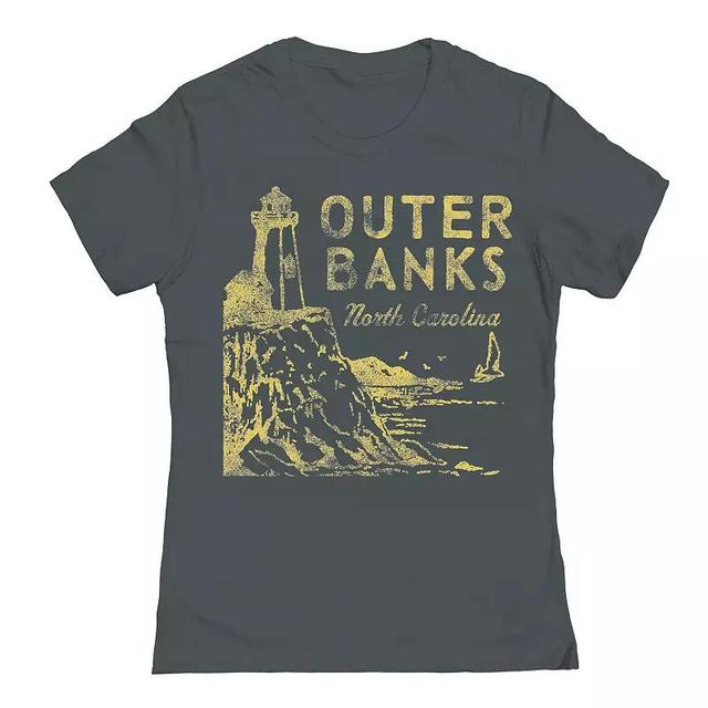 Juniors Outer Banks Lighthouse 2 Womens Graphic Tee, Girls Blue Product Image