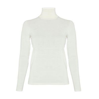 Saluto Turtleneck Wool Sweater In White product image